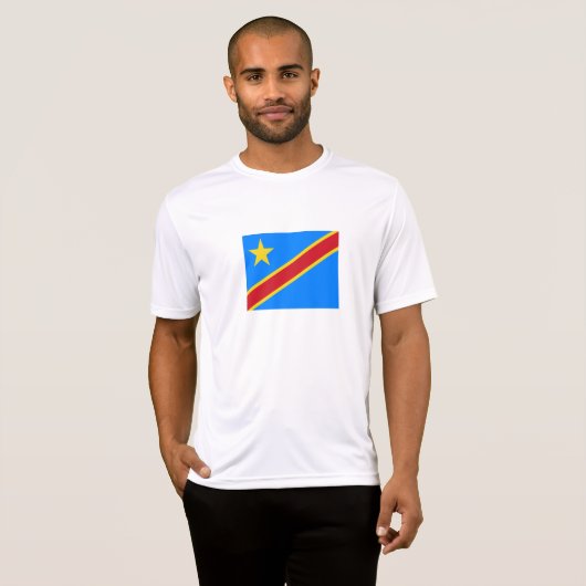 T-shirt Drapeau Congo Kinshasa (Devant entier)