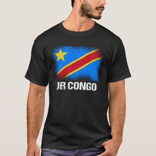T-shirt Drapeau congolais RD Congo (Devant)