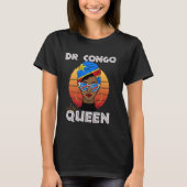 T-shirt Drapeau congolais Reine africaine RD Congo Congol (Devant)