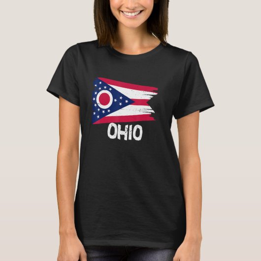 T-shirt Drapeau cool de l'Ohio (Devant)