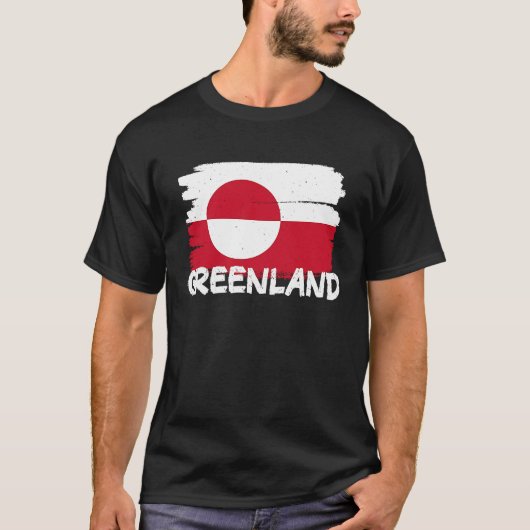 T-shirt Drapeau cool du Groenland (Devant)