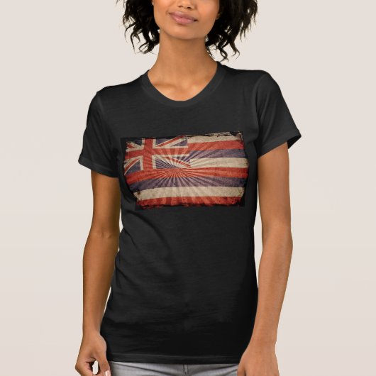 T-shirt Drapeau cool Grunge Hawaii (Devant)