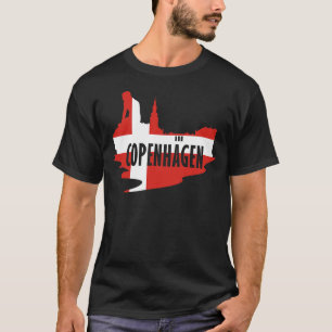 T-shirt Drapeau Copenhague