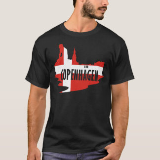 T-shirt Drapeau Copenhague