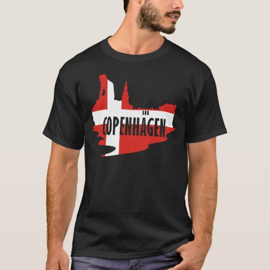 T-shirt Drapeau Copenhague (Devant)
