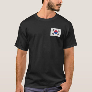 T-shirt Drapeau Coréen Aux Couleurs Nationales Vintages