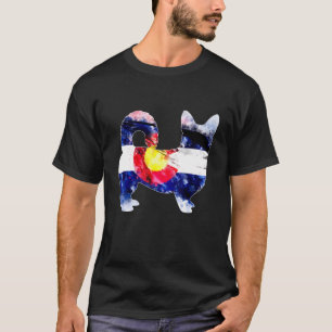 T-shirt Drapeau corgi du Colorado Pembroke Welsh Corgi