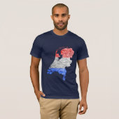 T-Shirt Drapeau Couleur Carte des Pays-Bas (Devant entier)
