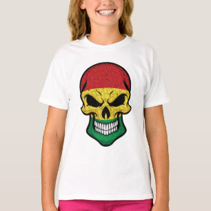 T-shirt Drapeau crâne souriant de Bolivie