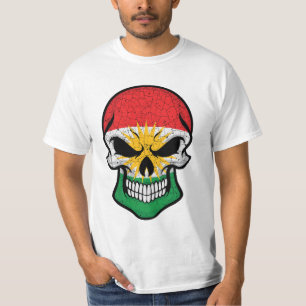 T-shirt Drapeau crâne souriant du Kurdistan