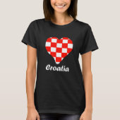 T-shirt Drapeau croate Coeur racine croate Fierté croate (Devant)