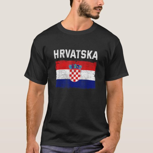 T-shirt Drapeau croate Hrvatska (Devant)