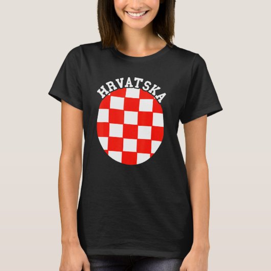 T-shirt Drapeau croate Hrvatska Pride croate Roo croate (Devant)