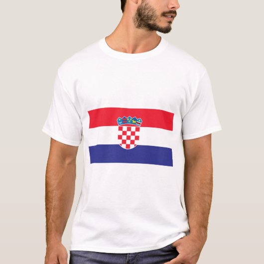 T-shirt Drapeau Croatie (Devant)