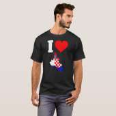 T-shirt Drapeau Croatie pour Krk I Love Krk (Devant entier)