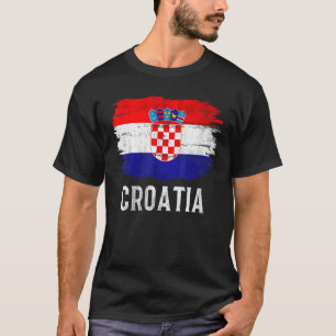T-shirt Drapeau Croatie vintage pour croate