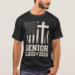 T-shirt Drapeau croisé de la classe supérieure 2026 États-