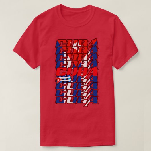 T-shirt Drapeau Cuba (Design devant)