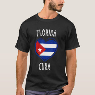 T-shirt Drapeau Cuba Cœur Florida City