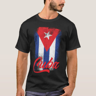 T-shirt Drapeau cubain Fierté du drapeau cubain Cuba Drape