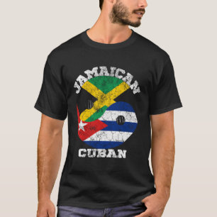 T-shirt Drapeau cubain jamaïcain Cuba Drapeau jamaïcain