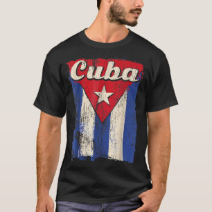 T-shirt Drapeau cubain Soutien patriotique Cuba Vintage gr