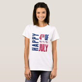 T-shirt Drapeau Cute Américain 4 Juillet (Devant entier)