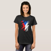 T-shirt Drapeau Cze République tchèque (Devant entier)