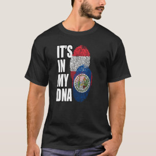 T-shirt Drapeau D'ADN Mélangé Belizé Et Autrichien Patrimo