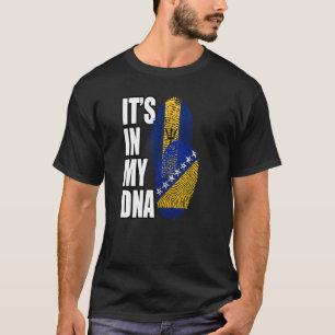 T-shirt Drapeau D'ADN Mélangé De Bosnie Et De La Barbade P