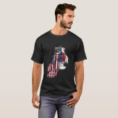 T-shirt Drapeau d'adn mixte Amérique-Corée du Sud (Devant entier)
