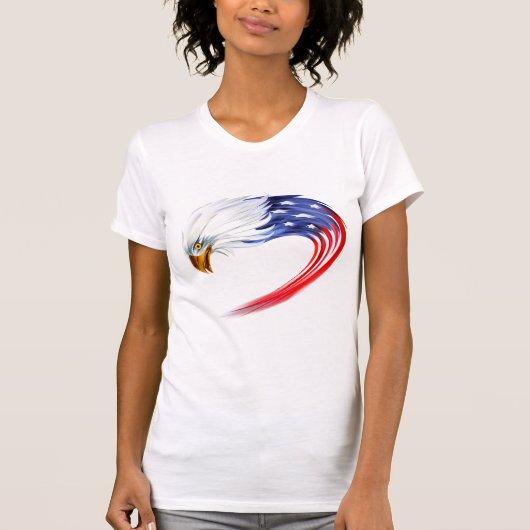 T-shirt Drapeau d'aigle féminin (Devant)
