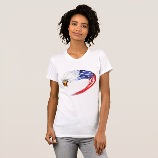 T-shirt Drapeau d'aigle féminin (Devant entier)