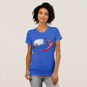 T-shirt Drapeau d'aigle féminin (Devant entier)