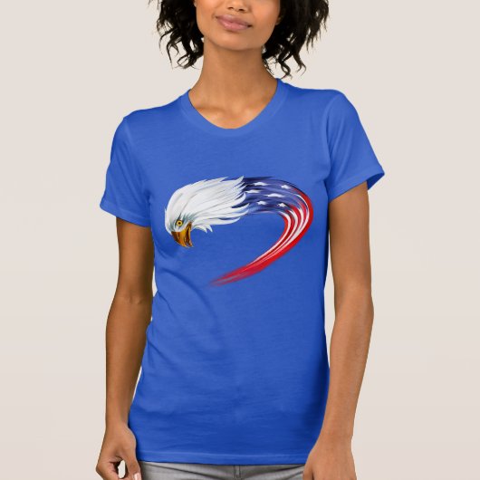 T-shirt Drapeau d'aigle féminin (Devant)