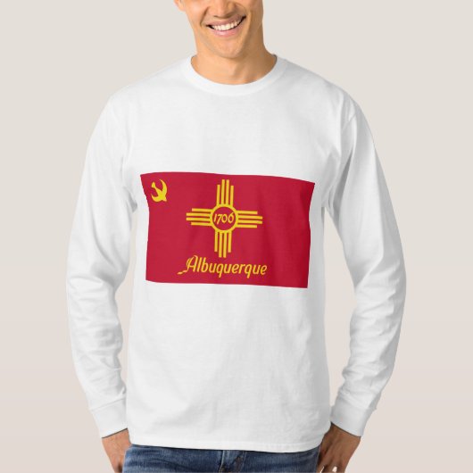 T-shirt Drapeau d'Albuquerque (Nouveau-Mexique) (Devant)