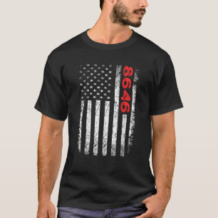 T-shirt Drapeau d'Amérique vintage 86 46 anti Biden design