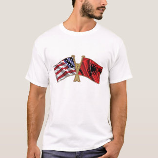 T-shirt Drapeau d'amitié de l'Albanie Etats-Unis