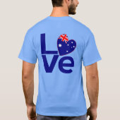 T-shirt Drapeau d'amour Blue Australia (Dos)