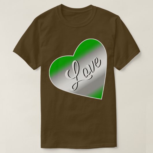 T-shirt Drapeau d'amour Greyromantic (Design devant)