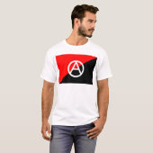 T-shirt Drapeau d'anarchiste avec le symbole d'A (Devant entier)