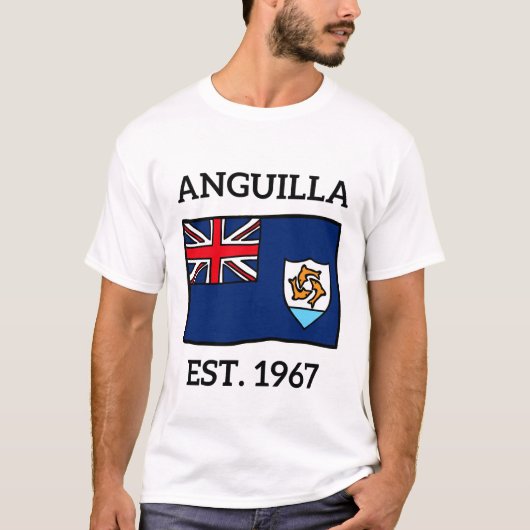 T-shirt Drapeau d'Anguilla (Devant)