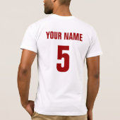 T-shirt Drapeau Danois De Hockey Sur Glace Avec Dos (Dos)