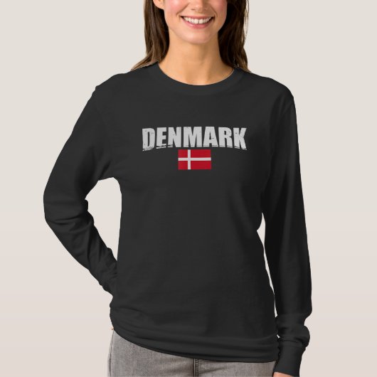 T-shirt Drapeau danois Vintage Danmark (Devant)