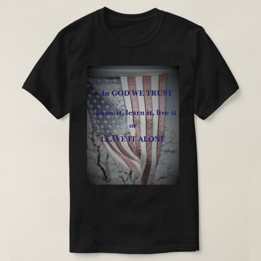 T-shirt Drapeau-Dans Dieu nous faisons confiance (Design devant)