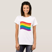 T-shirt Drapeau d'arc-en-ciel (Devant entier)