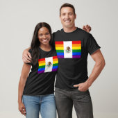 T-shirt Drapeau d'arc-en-ciel de gay pride du Mexique LGBT (Unisexe)