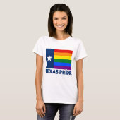 T-shirt Drapeau d'arc-en-ciel de gay pride du Texas LGBT (Devant entier)