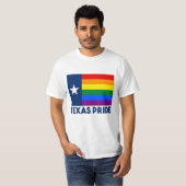 T-shirt Drapeau d'arc-en-ciel de gay pride du Texas LGBT (Devant entier)