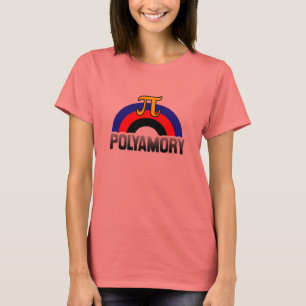 T-SHIRT DRAPEAU D'ARC-EN-CIEL DE POLYAMORY